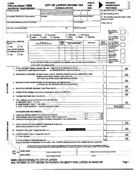 city of lapeer taxes